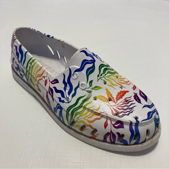 Sperrys Rainbow floral print top sider’ ( boat ) shoes - Picture 5 of 11
